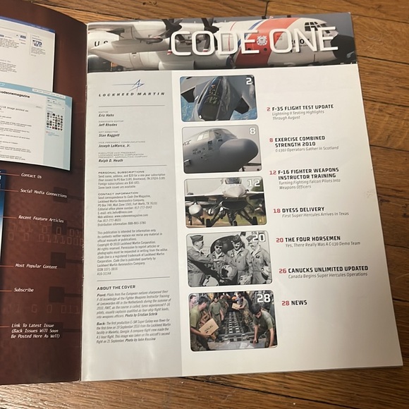 2010 CODE ONE Magazine Vol. 25 No. 2 Lockheed Martin Aeronautics Company - Picture 4 of 5